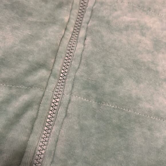 NWT $79 Susan Bristol Full Zip Vest Soft Seafoam Green Velour Petite XL Warm - Picture 16 of 16